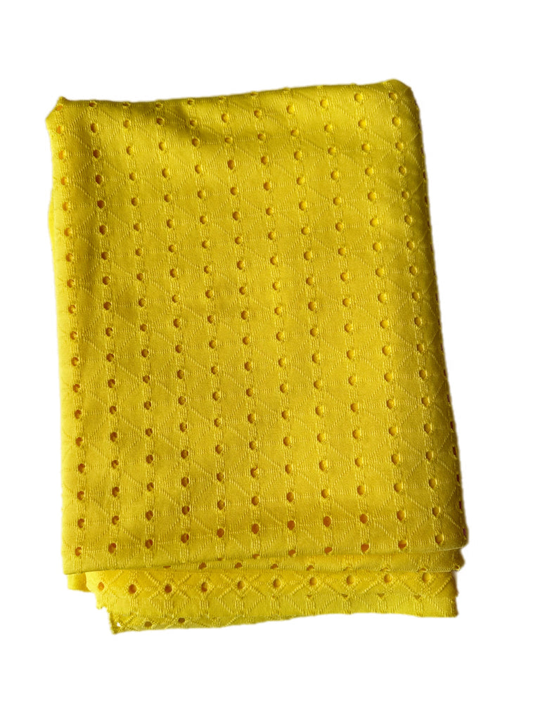 Yellow eyelet knit