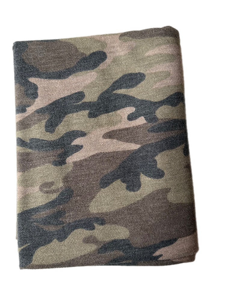 Camo reverse French terry knit