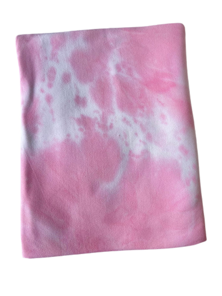 Pink and white tie dye brushed poly knit - Sincerely Rylee