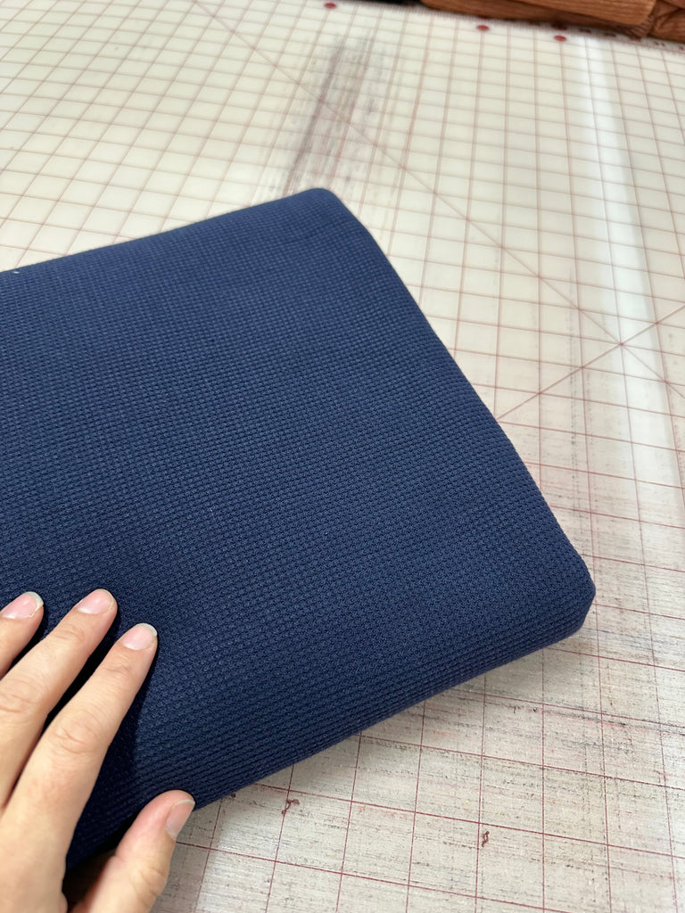 Navy thermal knit 3.5 yard cut