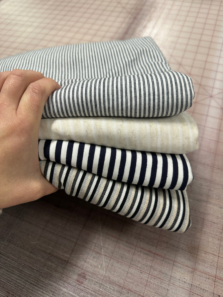 Stripe mixed knit bundle (mostly RS) 12 yards total