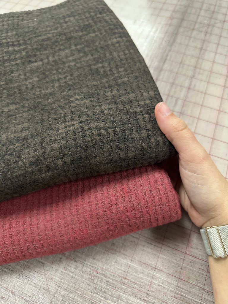 Brushed waffle knit bundle 2.5 yard cuts (5 yards total)