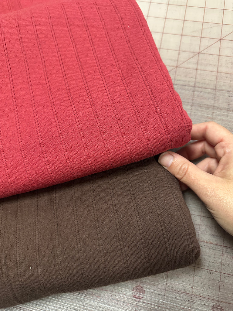 100% cotton pointelle knit