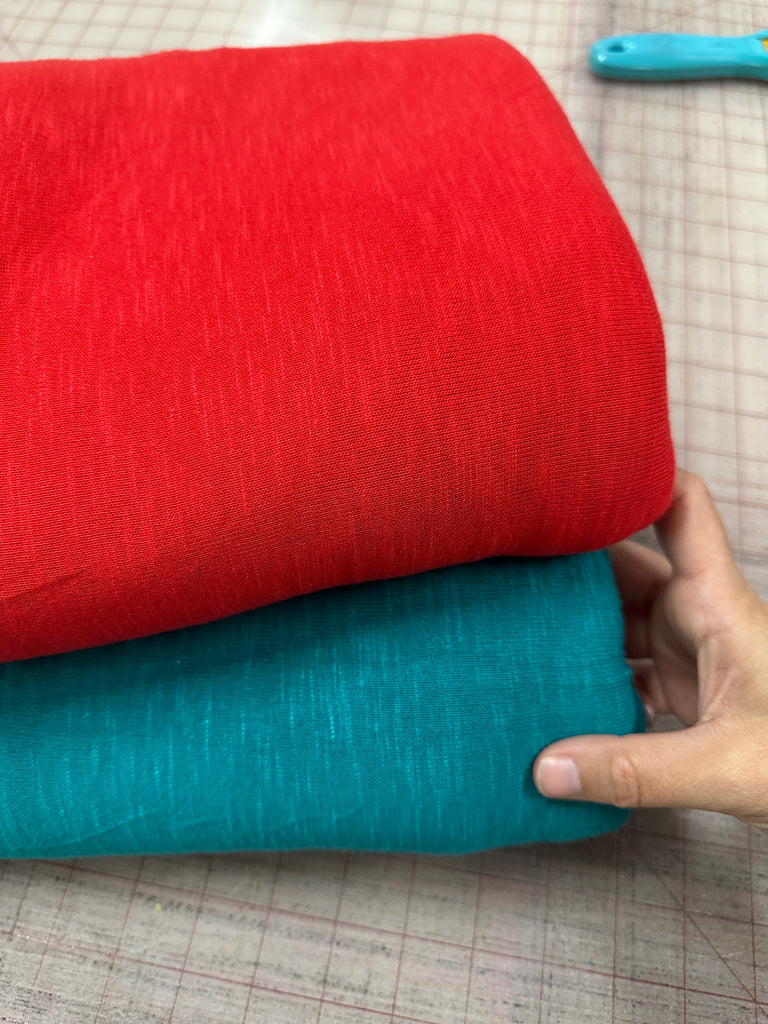 Vibrant heathered hacci knit