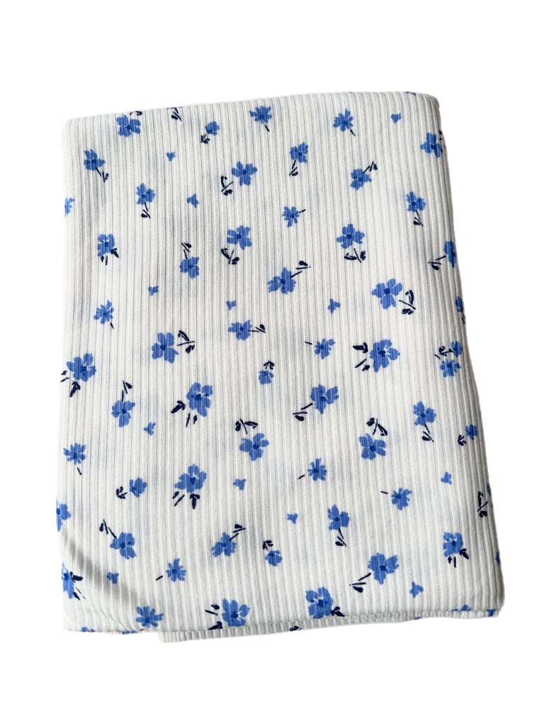 Bluebell Meadow Rib knit floral