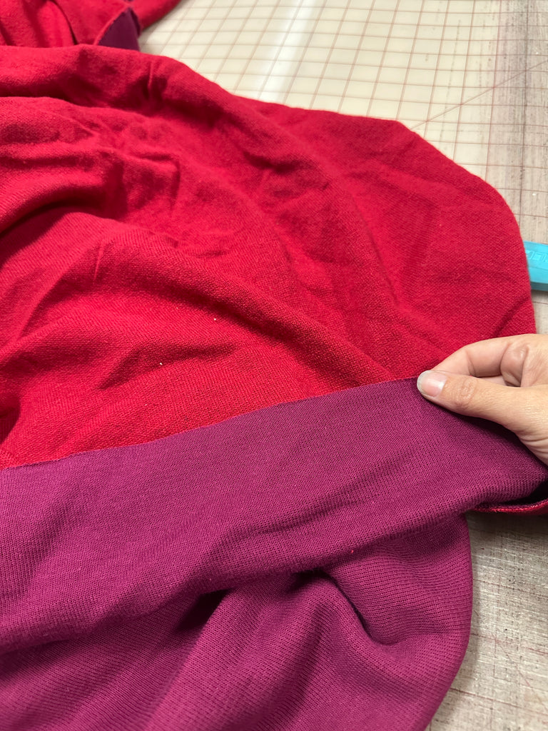 Reversible sweater knit
