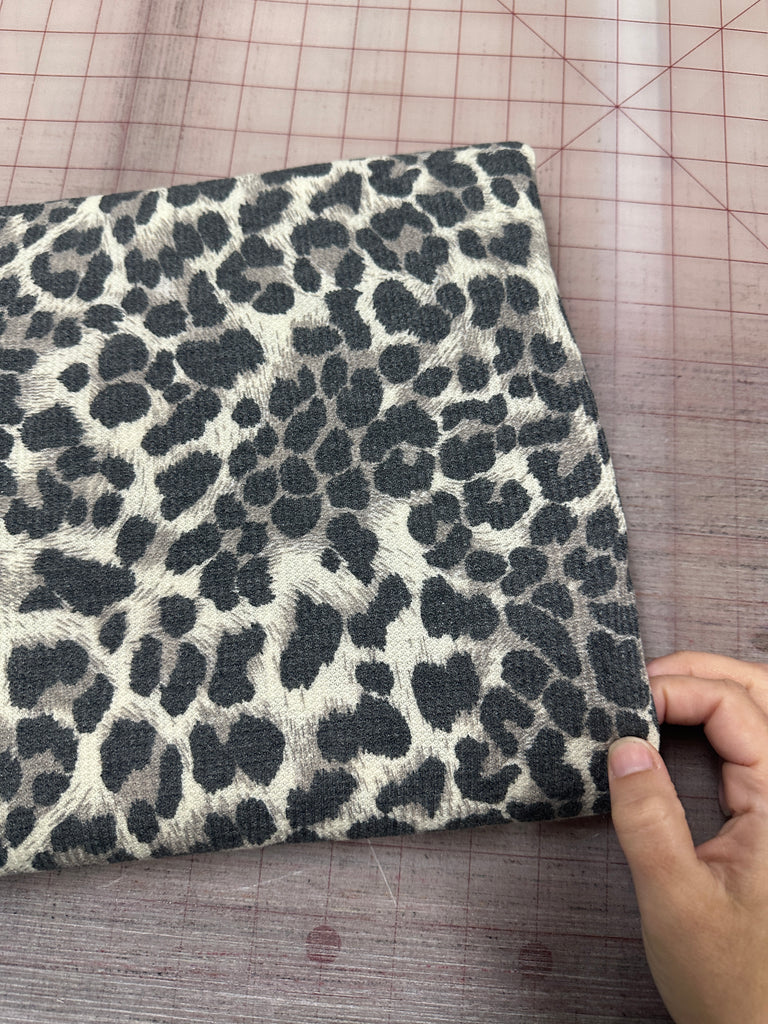 Thermal cheetah sweater knit