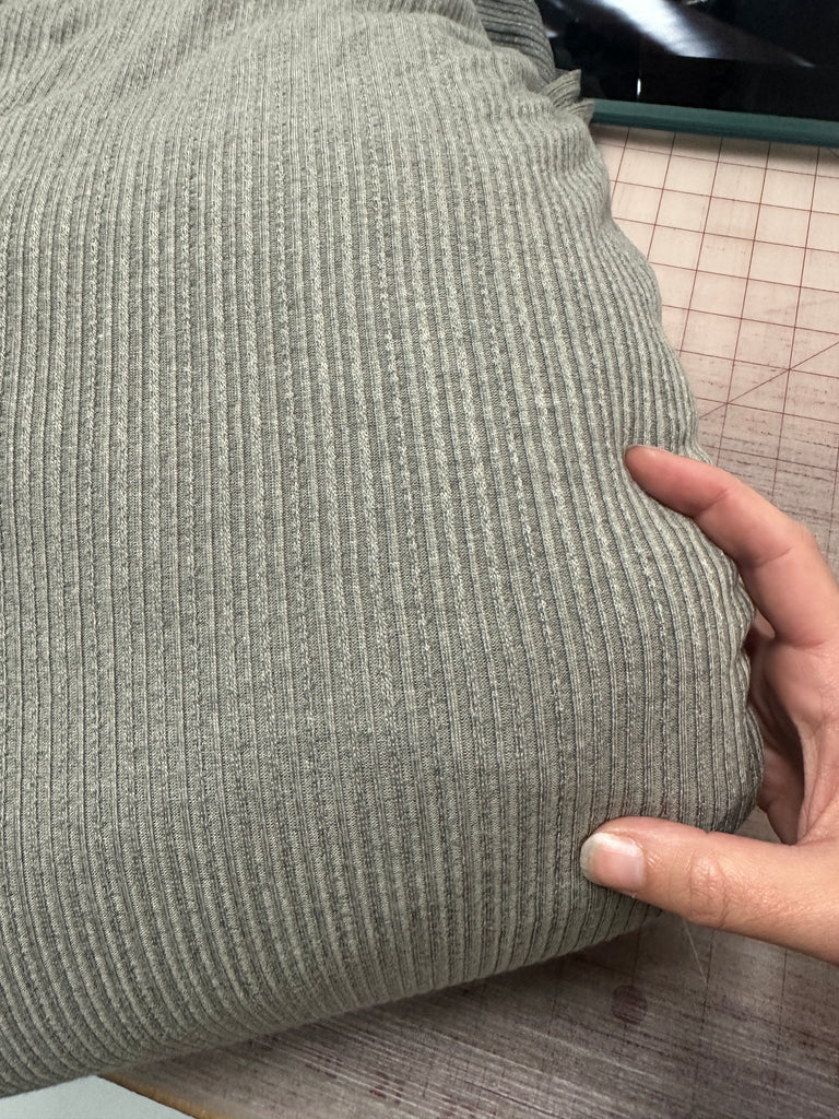Grey/taupe sweater rib knit