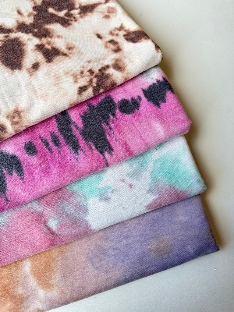 Tie dye French terry knits