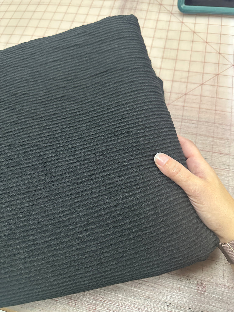 Black urban rib knit