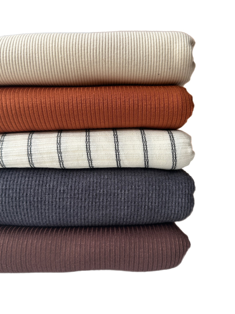 #5 rib knit bundle 8 yards total