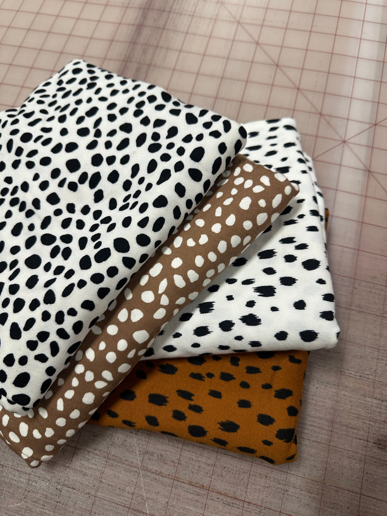 Brushed poly dots bundle 4 yards total
