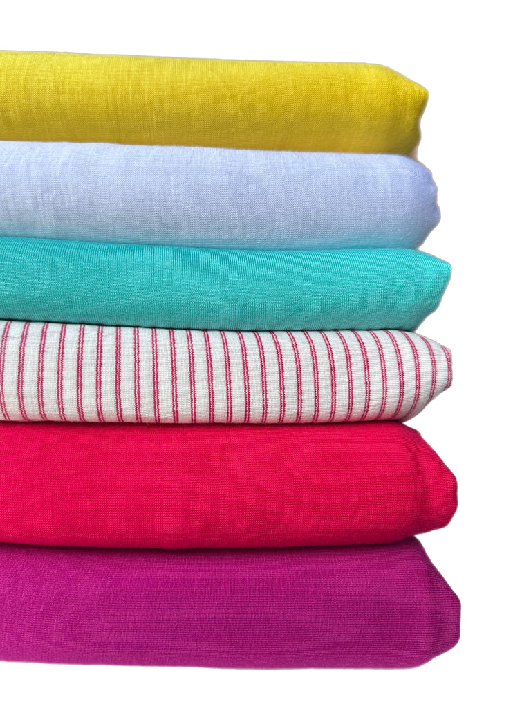 Rayon spandex knit solids (and stripe 😜)