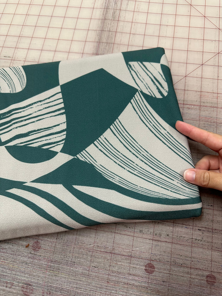 Hunter abstract crepe ity knit 3 yard cut