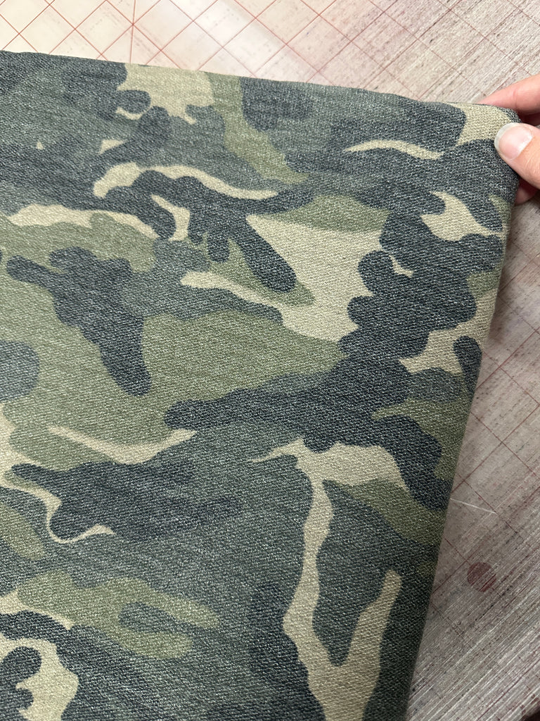 Reverse French terry camo