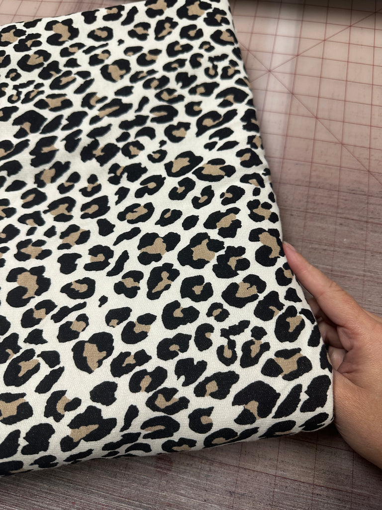 Brushed French terry knit cheetah