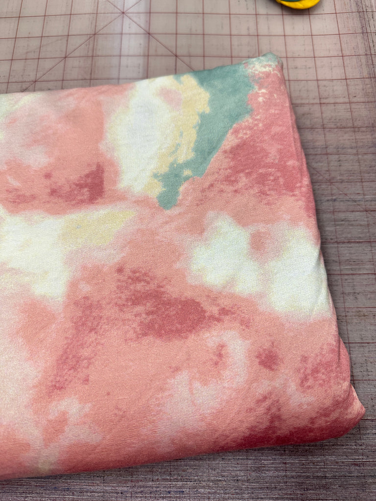 Tie dye French terry knit