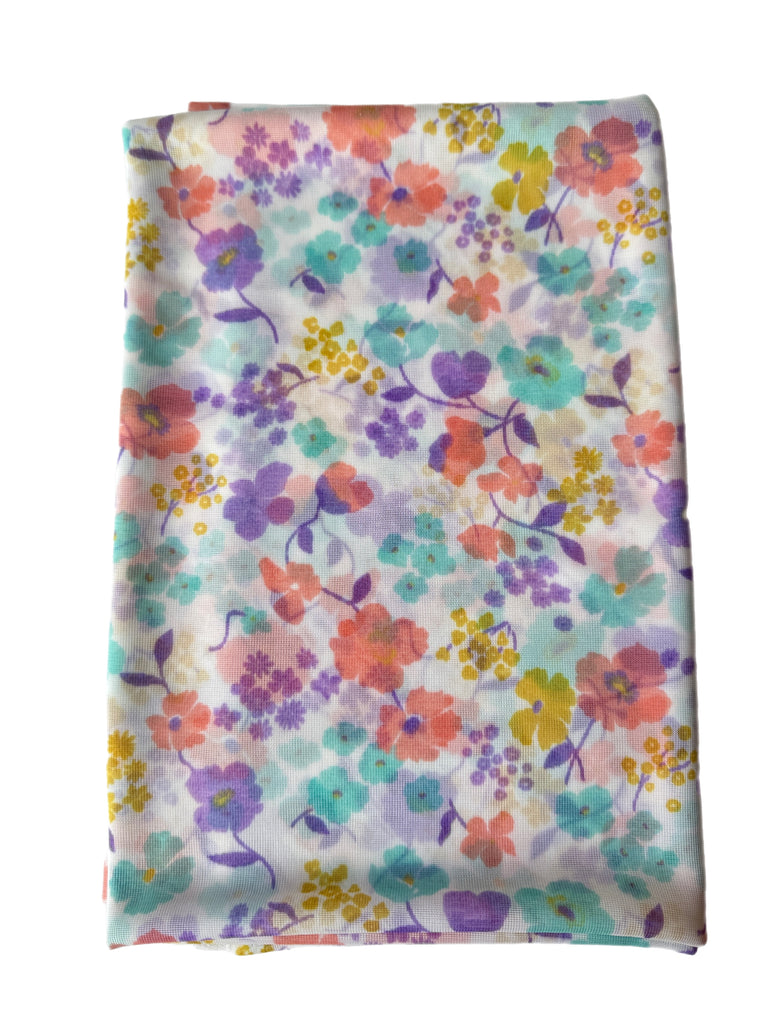 Pretty floral mesh knit