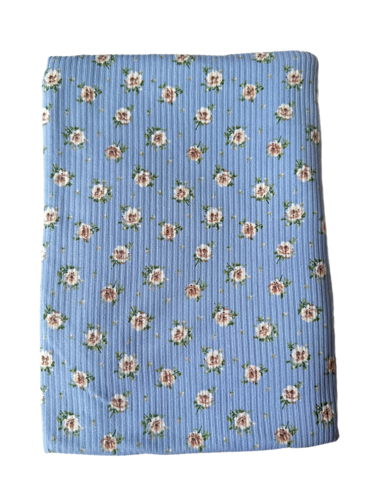 Val floral yummy rib knit