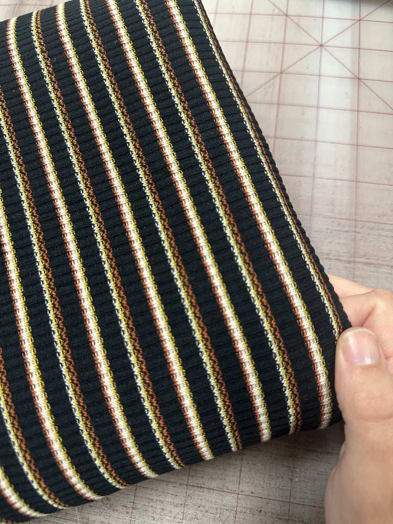 Stripe sweater rib knit 3 yard cut