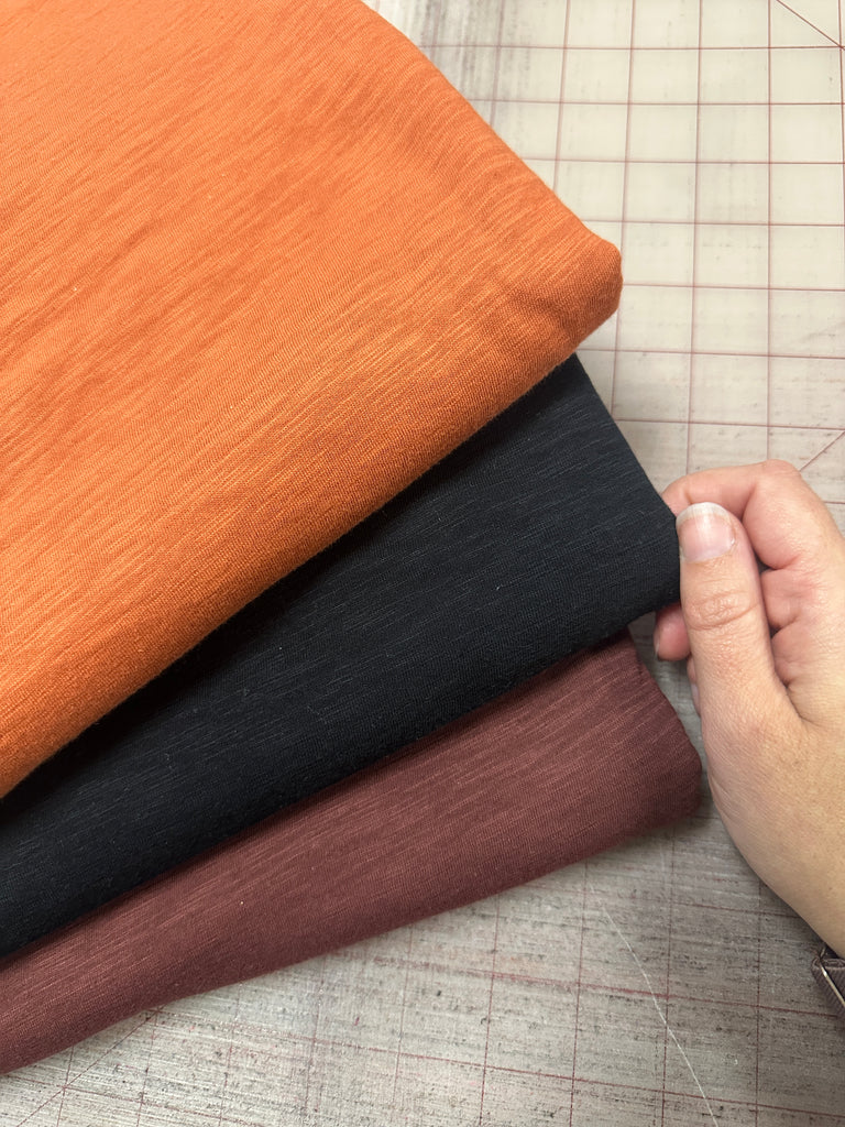 100% cotton slub jersey knit 6.5 yards total