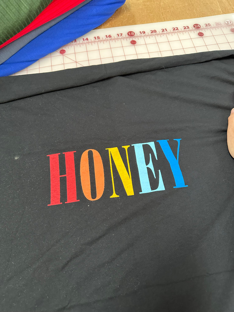 Honey panel cotton lycra knit 36x34