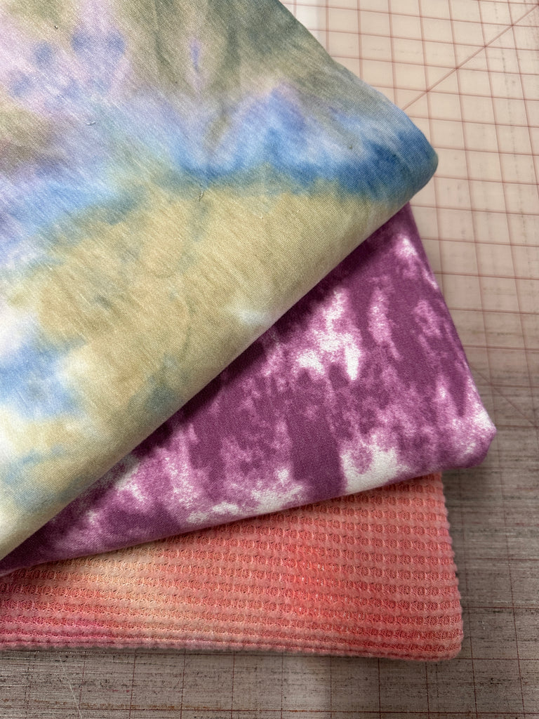 Tie dye sweater knit bundle 4 yards total