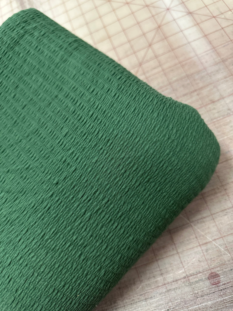 Bubble pleated knit Hunter green