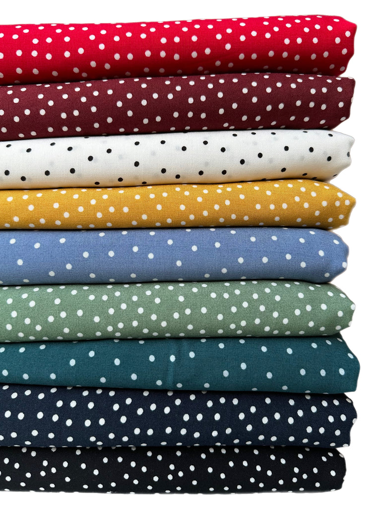 Rayon challis woven polkadot