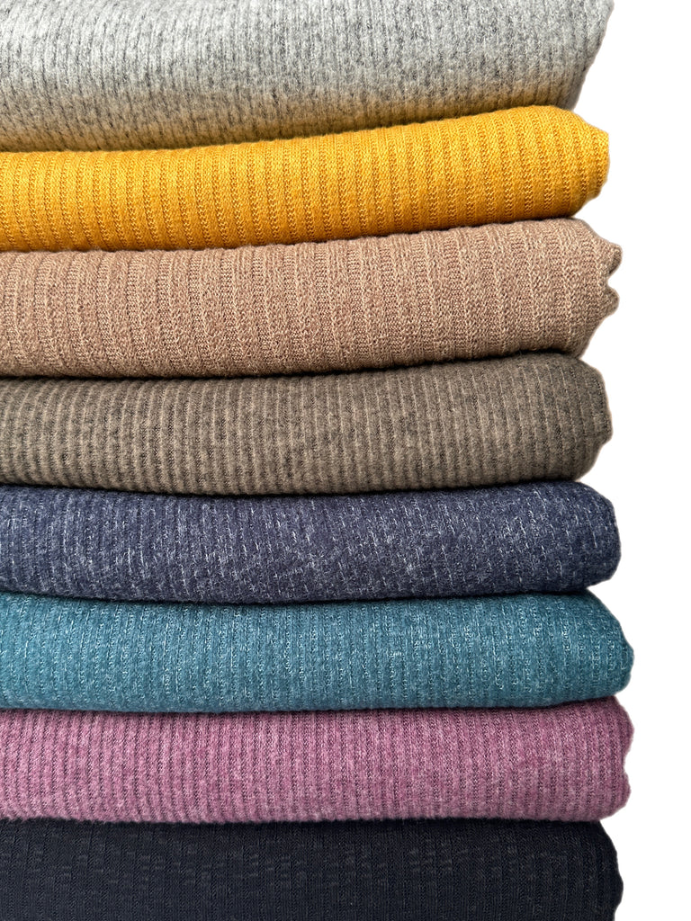 Rib sweater knit solids