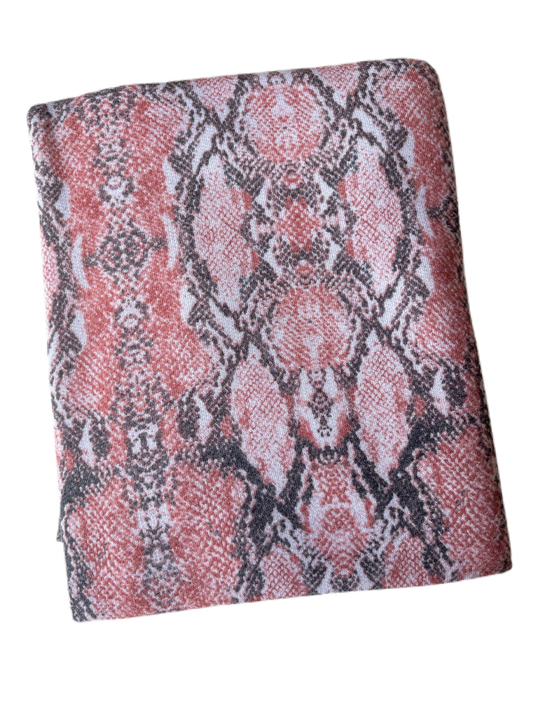 Pink snake skin French terry knit - Sincerely Rylee