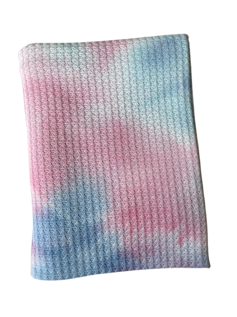 Waffle Knit Tie Dye pink and blue - Sincerely Rylee
