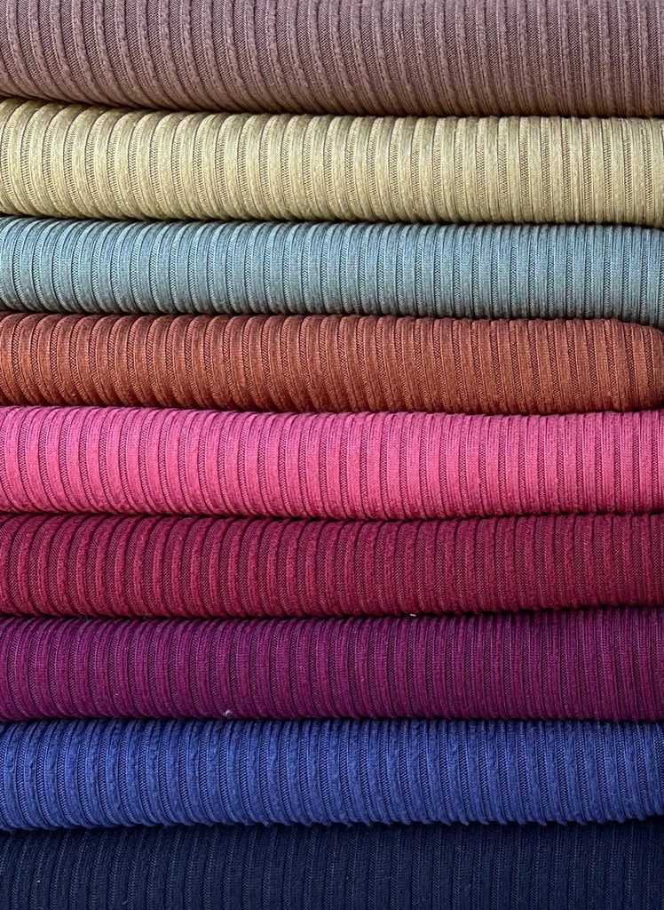Ribbed Sweater Knit Taupe Melange - Bloomsbury Square Dressmaking Fabric