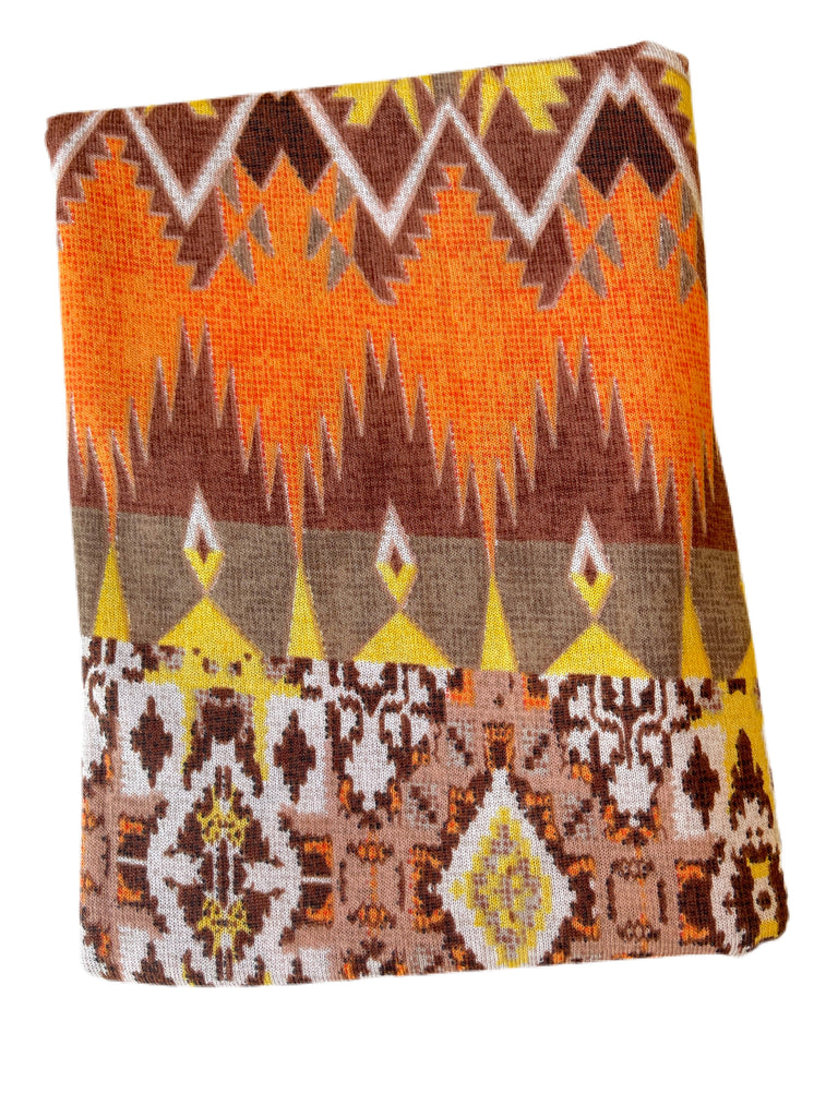 Yellow orange Aztec hacci $5 and below (print is a little crooked ...