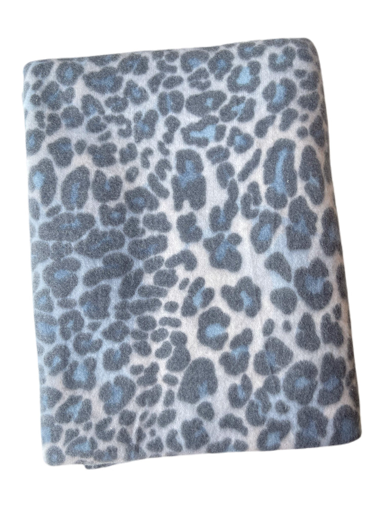 Blue brushed hacci cheetah knit - Sincerely Rylee