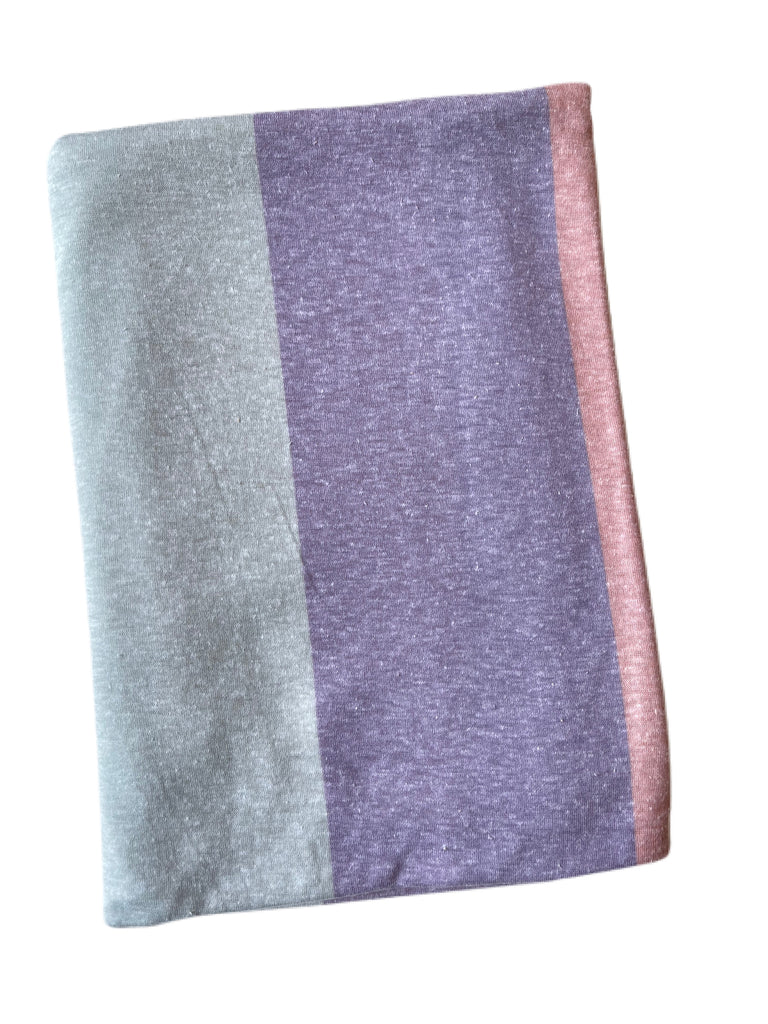 Stripe sage purple pink spun poly knit - Sincerely Rylee